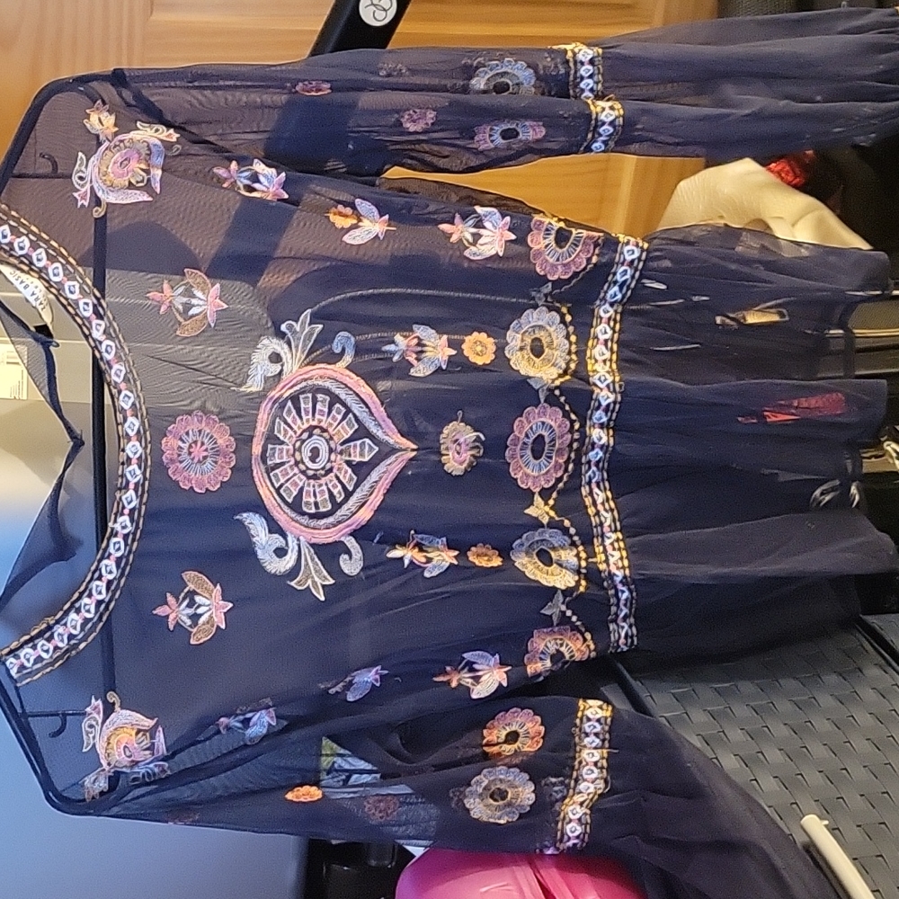 Zara basic collection blue shirt